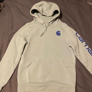 Carhartt blue/green Hoodie with Blue Logo